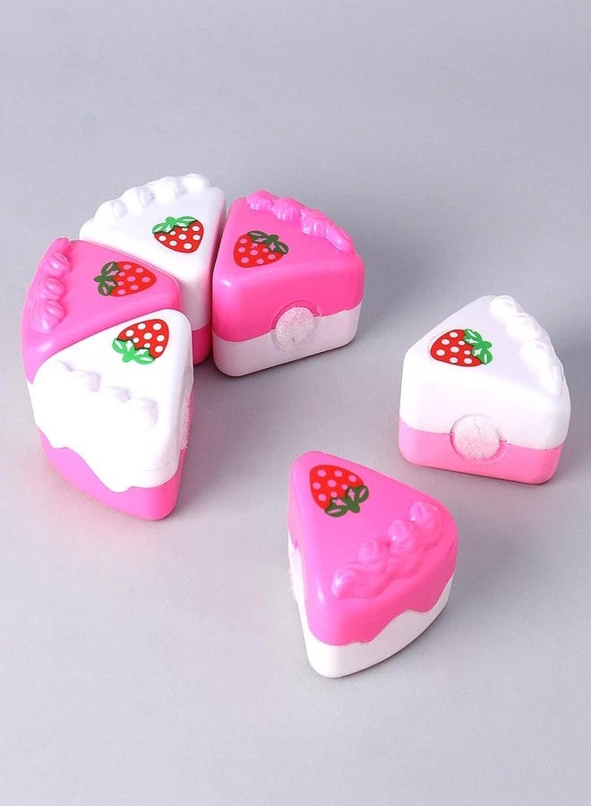 PLUSPOINT 12 Pcs Cake Cutting Set Realistic Sliceable Cake Food Play Set Food Toy Pretend Cutting Play Cake Desserts Ice Cream and Donuts Birthday Gifts Toy Set for Boys Kids Girls - Image 5